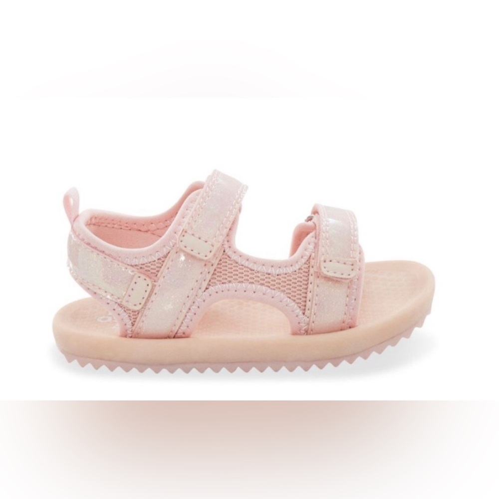 Oshkosh Toddler Girls Horchata Sandals Sparkly Pink Size 5T New With Tags